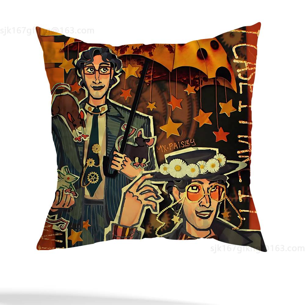 W-Will Wood Pillow Case Sofa Living Room Bedroom Headboard Backrest Cushion Square Cushion Nap Time
