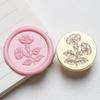 Plant Flowers Wax Seal Stamp Classic Sealing Wax Stamps Wedding Cards Decor Of Knit Rose Daisy Clover Tulips