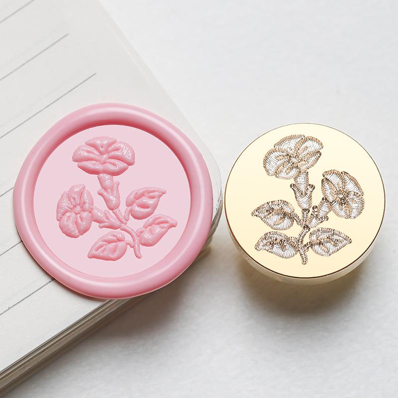 Plant Flowers Wax Seal Stamp Classic Sealing Wax Stamps Wedding Cards Decor Of Knit Rose Daisy Clover Tulips