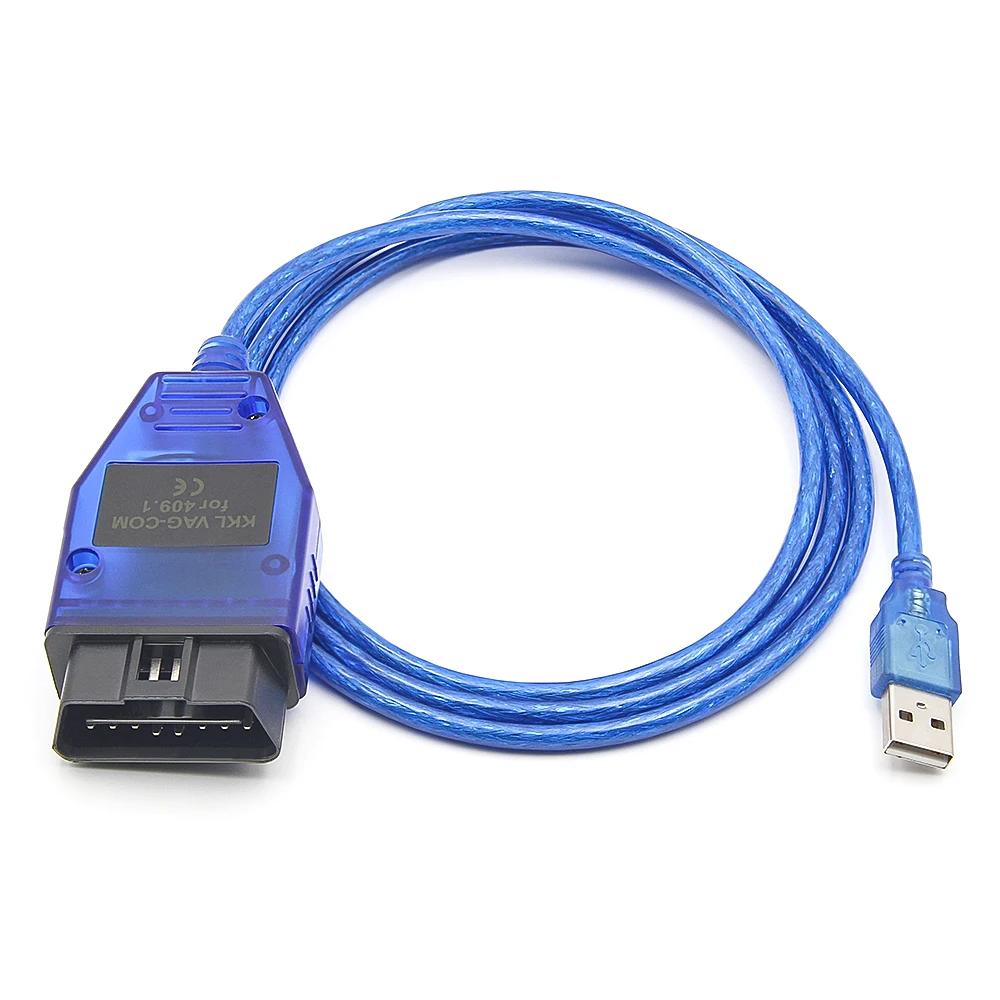 For VAG KKL 409.1 CH340 Chip OBD2 USB Interface for Vag 409 Diagnostic Cable OBD2 Scanner