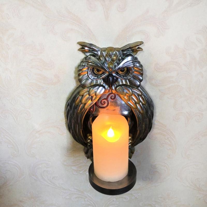 Формы для подсвечников с совой и черепом, креативные настенные силиконовые формы для украшения подсвечников для изготовления подсвечников своими руками