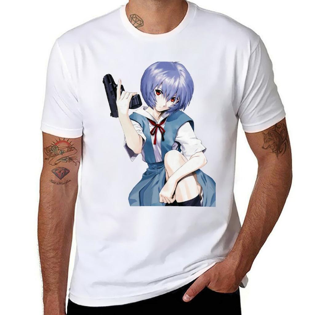 Rei with gun TShirt customs design your own Blouse summer top Unisexs clothing
