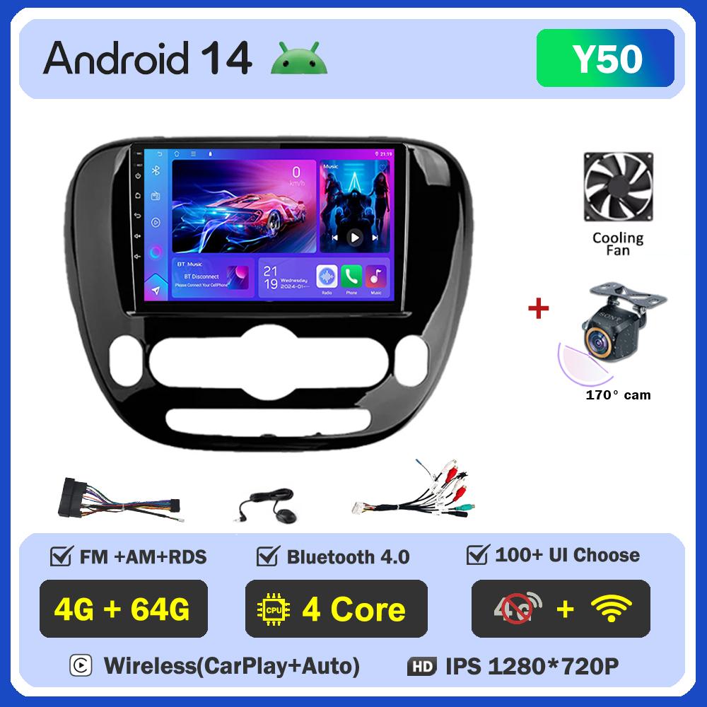 Для KIA Soul 2013-2019 Автомобильный радиоплеер Car Carplay Screen Autoradio Mirror Link Car Intelligent Systems Сенсорный экран AutoMotive