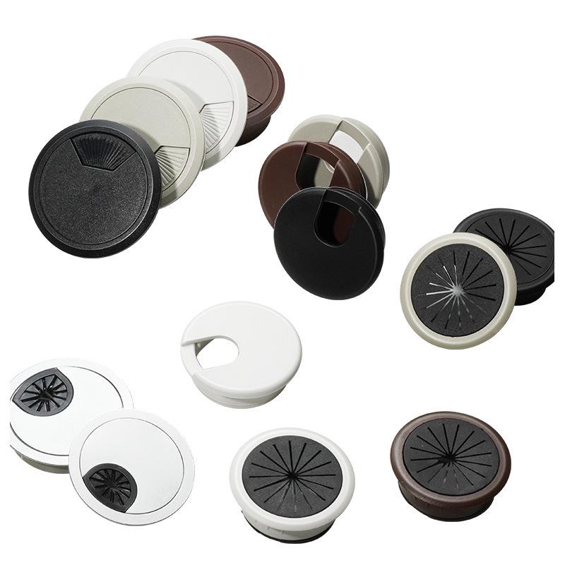 Desk Cable Management Box, ABS Plastic Round Cable Hole Cover, Decorative Wire Box