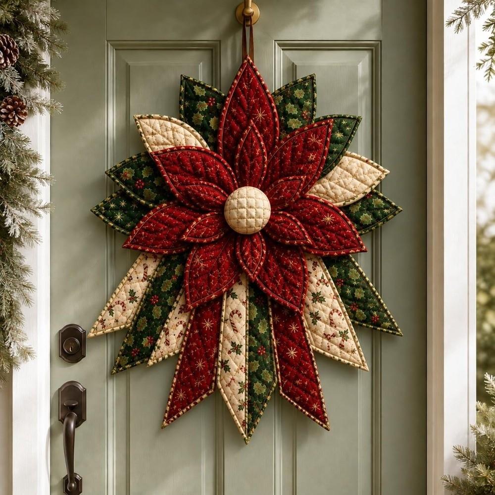 Thickened Patchwork Bow Sewing Set Handmade Quilted Christmas Hanging Kit  Christmas Party