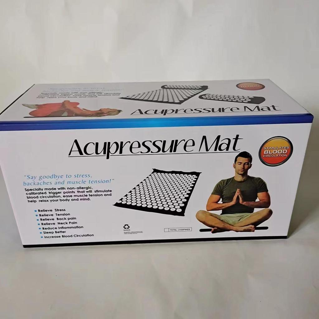 Yoga Acupressure Mat with Head Pillow for Muscle Relaxation and Massage
