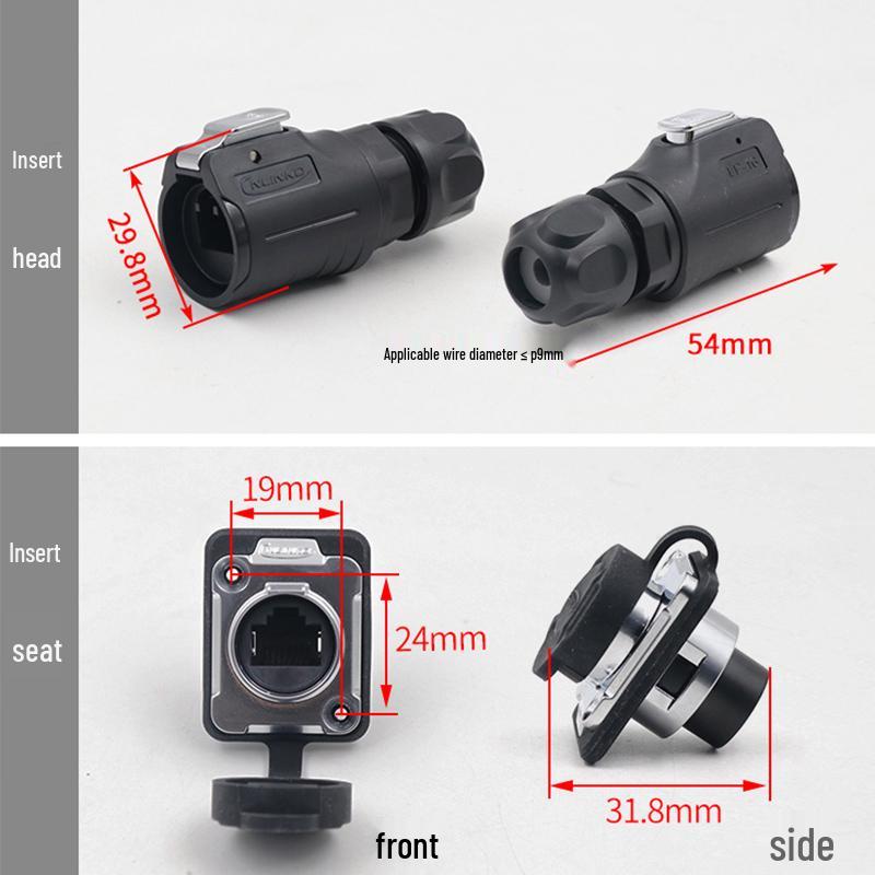 Lingke LP16 Waterproof RJ45 Aviation Plug Connector