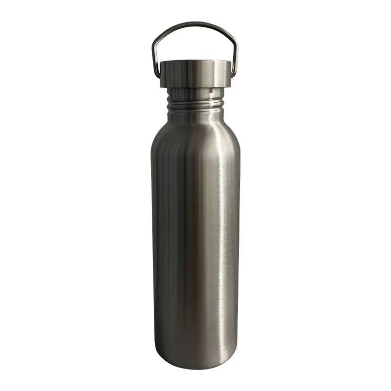 304 Stainless Steel Wide Mouth Sports Bottle - Single-layer, Portable Outdoor Water Cup for Cycling