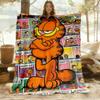 1pc Garfield Outdoor Blanket Lightweight Flannel, Soft & Warm, All-Season Use for Sofa, Outdoor, Camping, Living Room, Office075