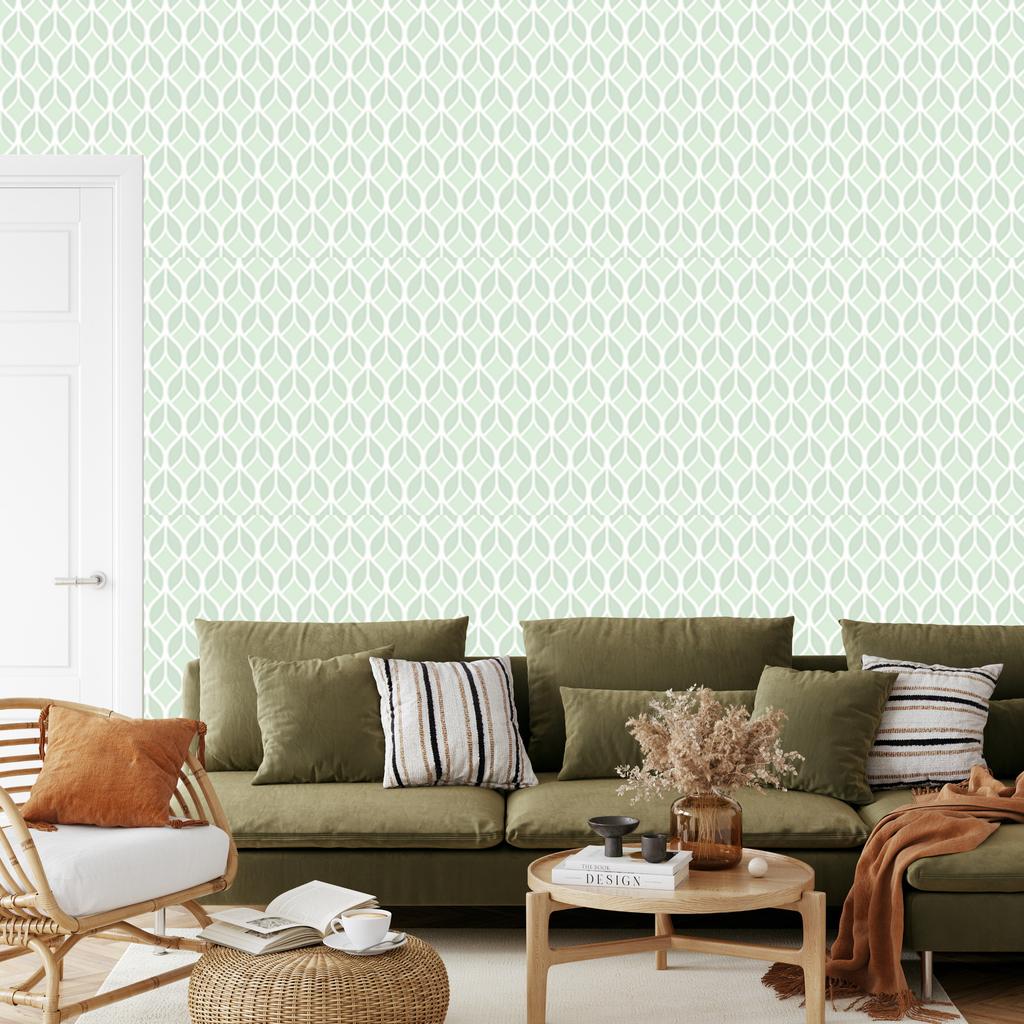 Geometric Leaves Wallpaper for Living Room and Bedroom 50x1000