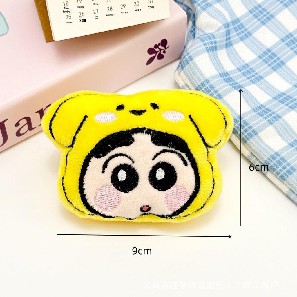 Милый пищащий плюшевый кулон Crayon Shin-chan с мультяшными солнцезащитными очками, брошь в виде куклы Масао и аксессуары Shin-chan.
