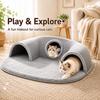 Multifunctional U-shaped Cat Tunnel Bed—A Detachable, Washable Plush Tunnel Bed That Combines Play and Rest; Suitable for Home, Indoor, and balcony