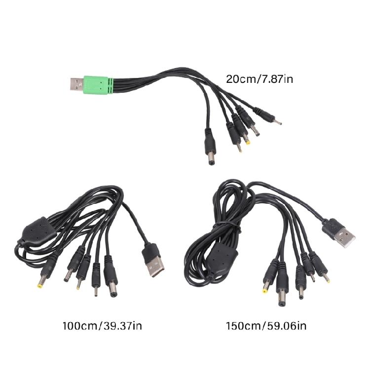 USB 5V Кабель питания для зарядки Быстроразъемный 5V USB на 5.5x2.1mm 4.0x1.7mm 2.0x0.6mm 2.5x0.7mm 3.5x1.35mm для Настольной лампы
