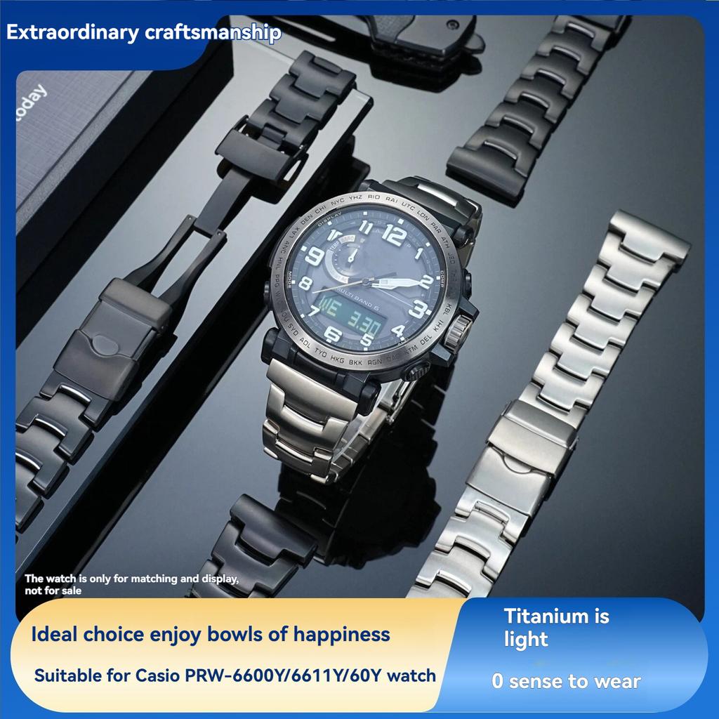 23 мм 24 мм Мужской титановый сплав Ремешок для часов Casio PRG-600/650 PRW-6600 PRG-60/50//30/70Y Браслет водостойкий