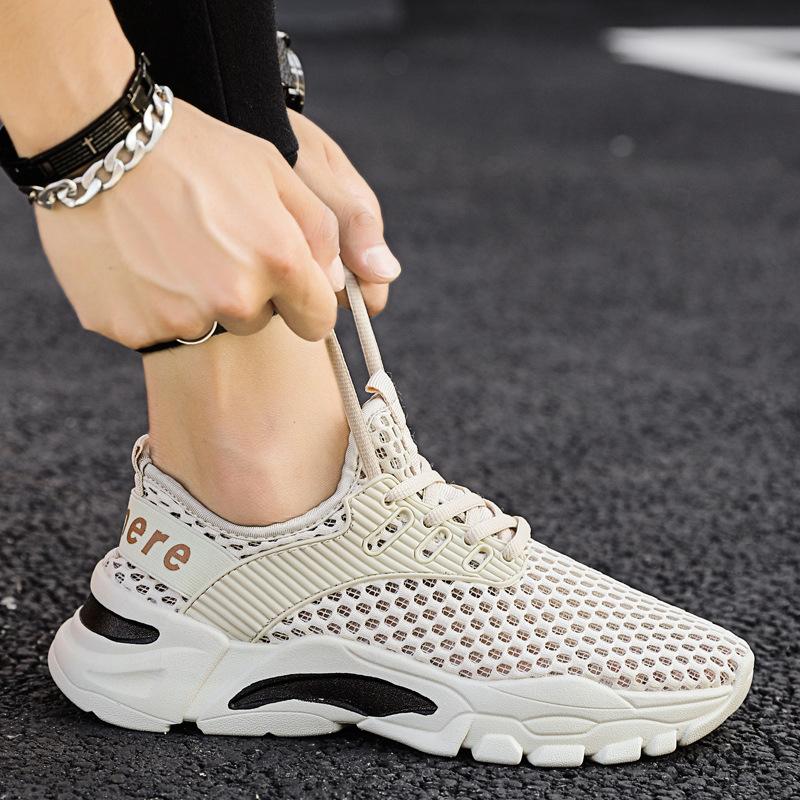 Летняя мужская сетчатая обувь на шнуровке, повседневные кроссовки для мужчин, удобная дышащая мягкая мужская спортивная обувь для бега, Zapatillas De Hombre