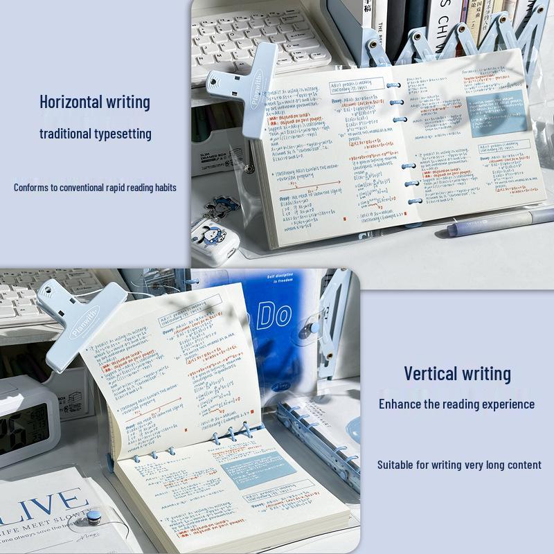 Премиальный синий прозрачный блокнот из мягкой кожи для студентов