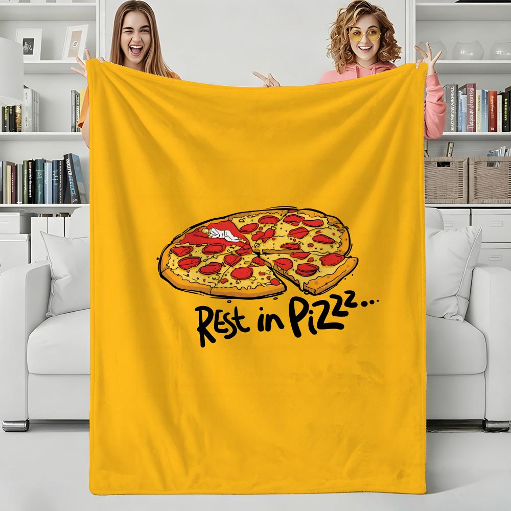 Food P-PizzaHut Throw Flannel Blanket Perfect for Sofa Office Bed Travel Sleep Read Relax Camping four season use