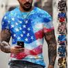 Summer Men's Popular T-shirt Printed Round Neck Short Sleeve T-shirt