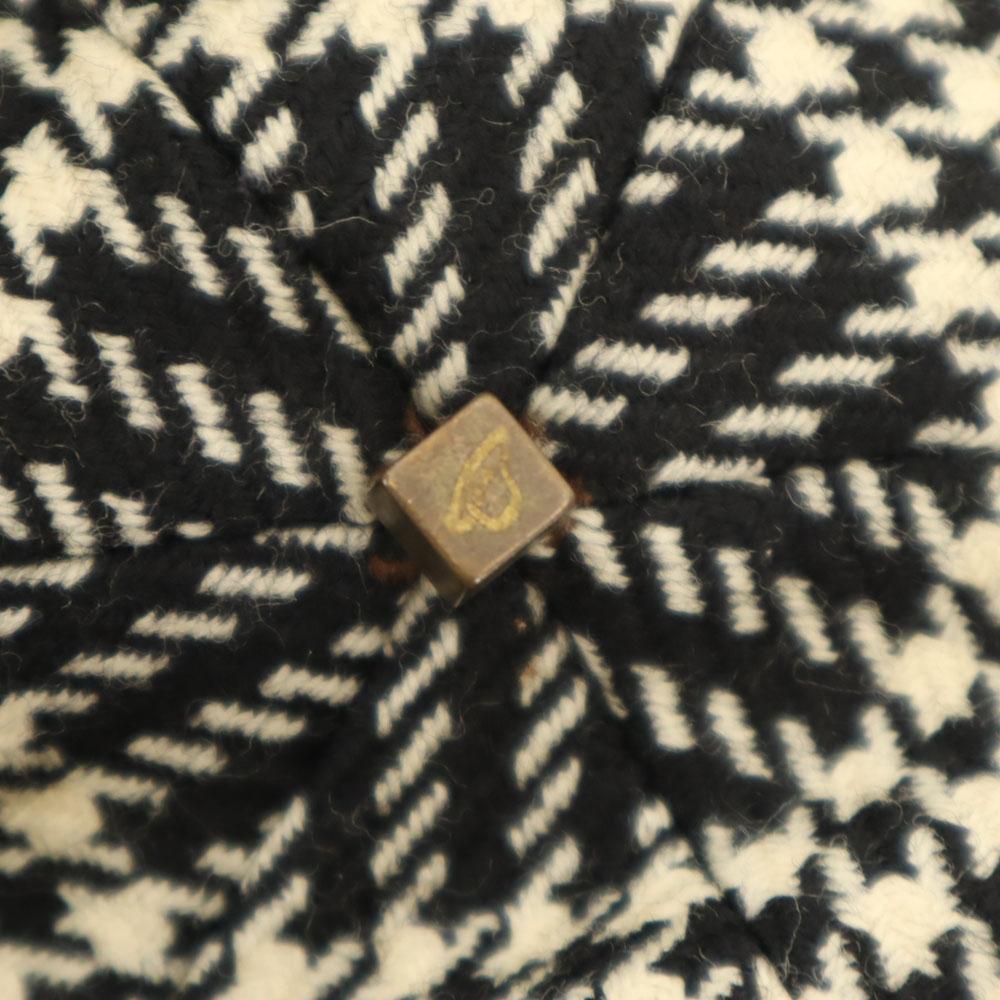 Borsalino Сделано в Италии шерсть Гусиная лапка Кепка Черная серия Женская Б/У