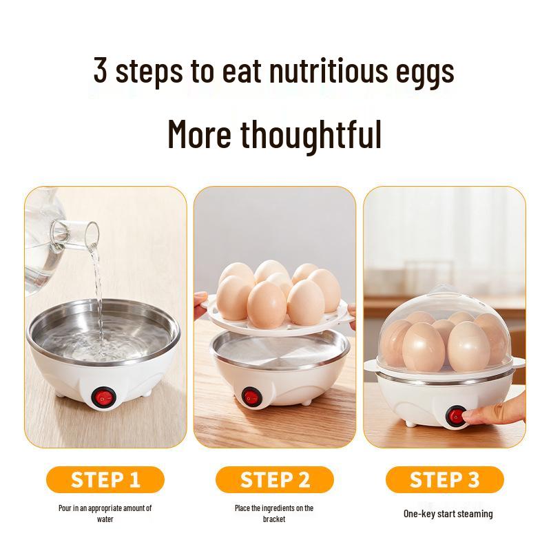 Automatic Egg Cooker: Multifunctional Steamer with Auto Power-Off for Perfect Breakfast Eggs