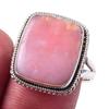 Natural Pink Opal Gemstone Handmade 925 Solid Sterling Silver Ring Size 8 L0I53