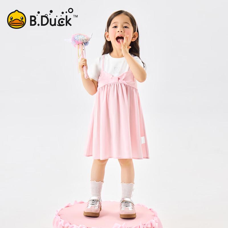 Девочковое платье-футболка с коротким рукавом B.Duck