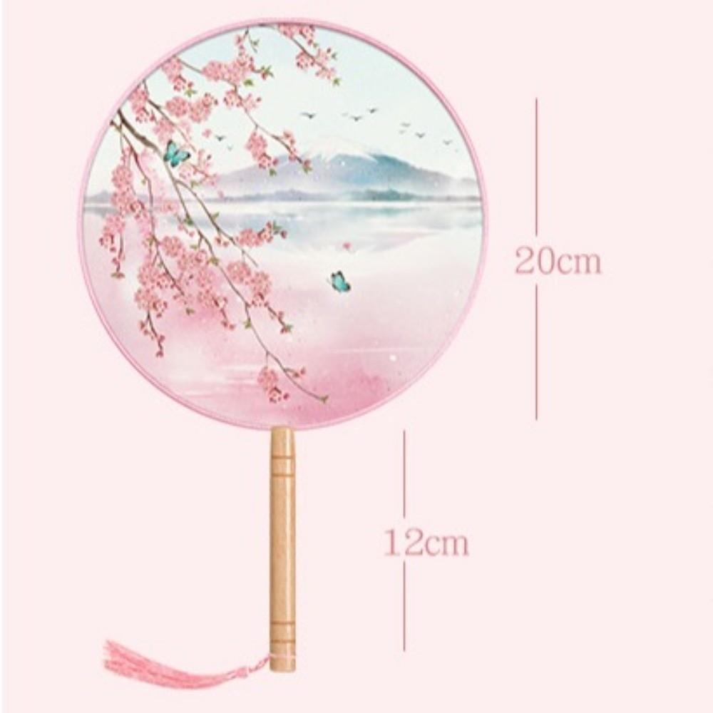 Silk Material Chinese Round Hand Fan Embroidery Design Cheongsam Tang Suit Fan  Wedding Ceremony
