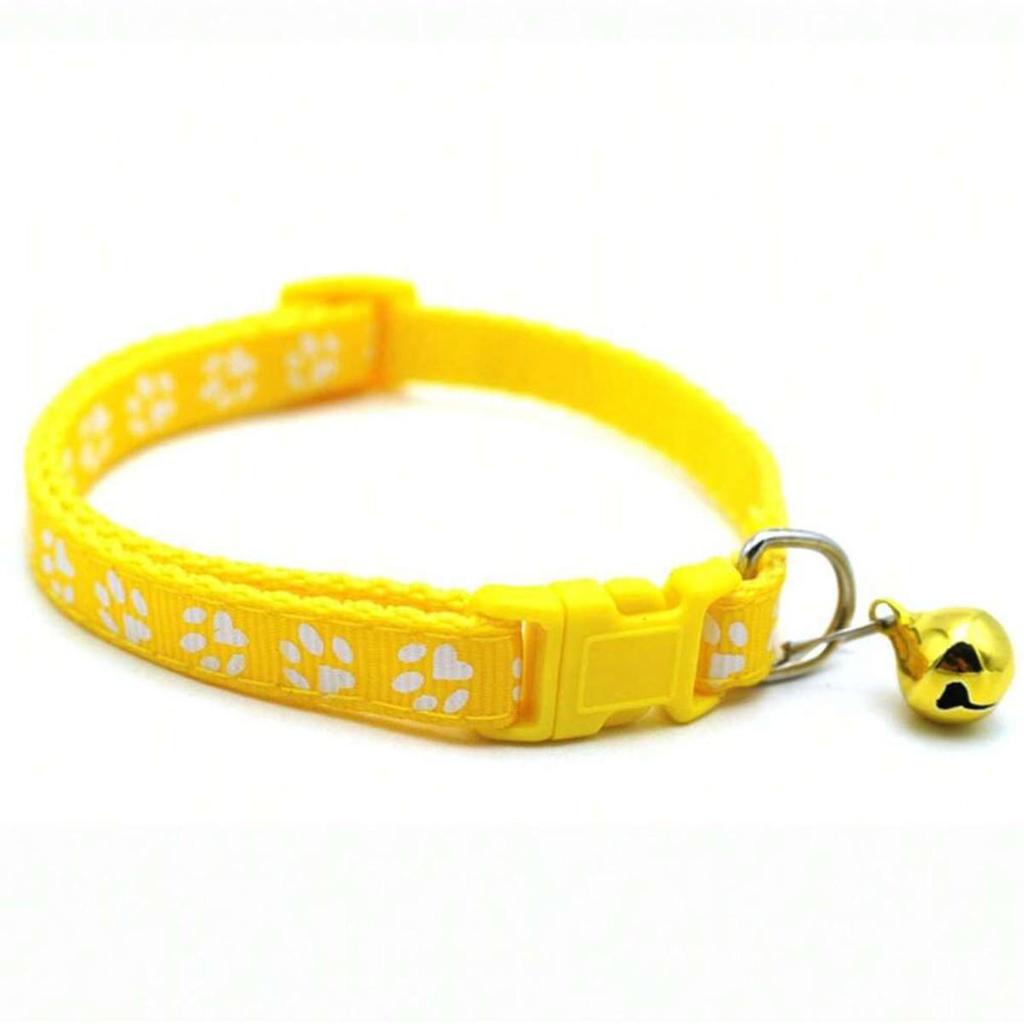 Colorful Pet Leash & Paw Print Collar Set for Dogs and Cats