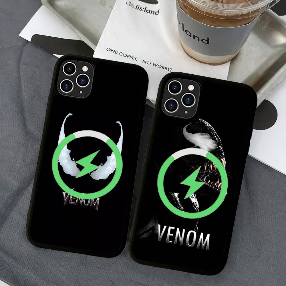 Superhero V-Venom For Magsafe Case for iPhone 17 16 Pro Max 15 14 Plus 13 12 11 Wireless Charging Phone Cover