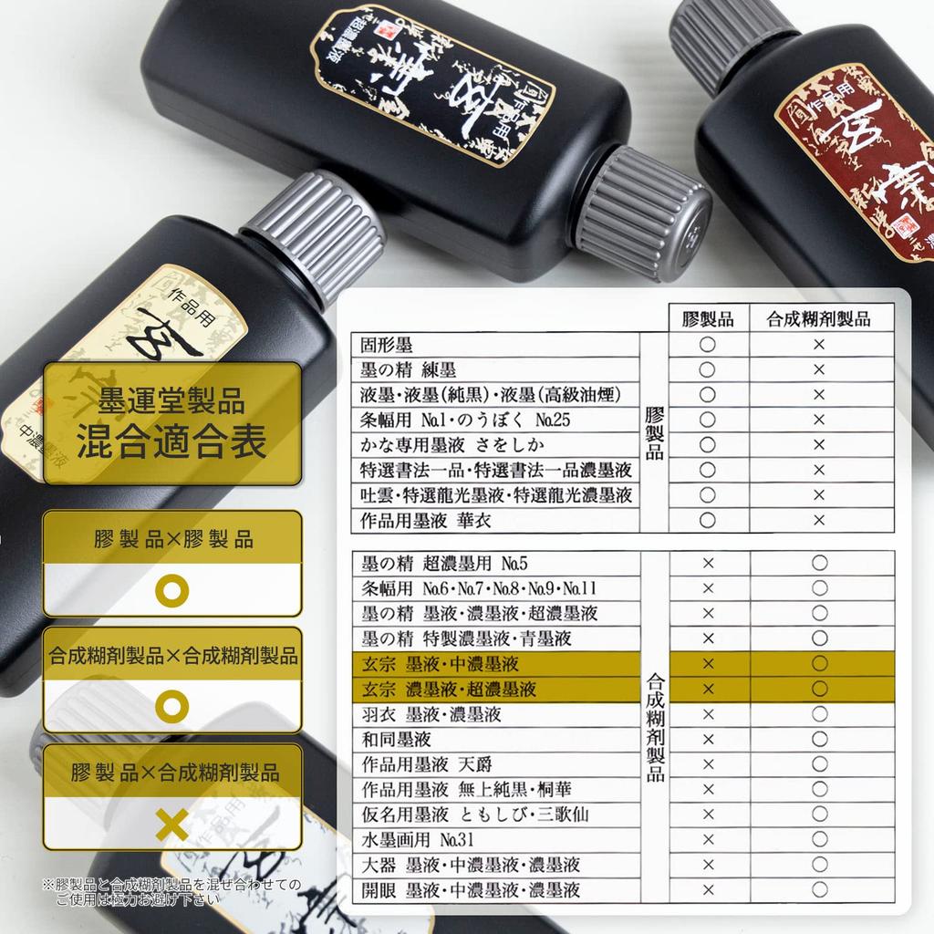 Bokuundo Чернильный сок Gensou Сверхгустые жидкие чернила для работ 500 мл 12009