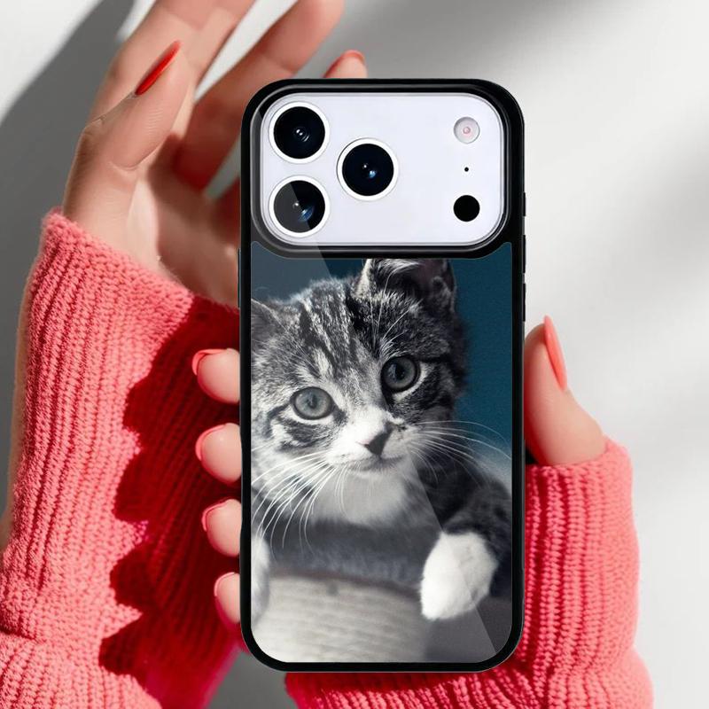 Милый котенок полосатый котенок Могги Чехол для телефона для iPhone 17 16 15 14 13 Pro Max Задняя крышка для 12 11 Pro Coque