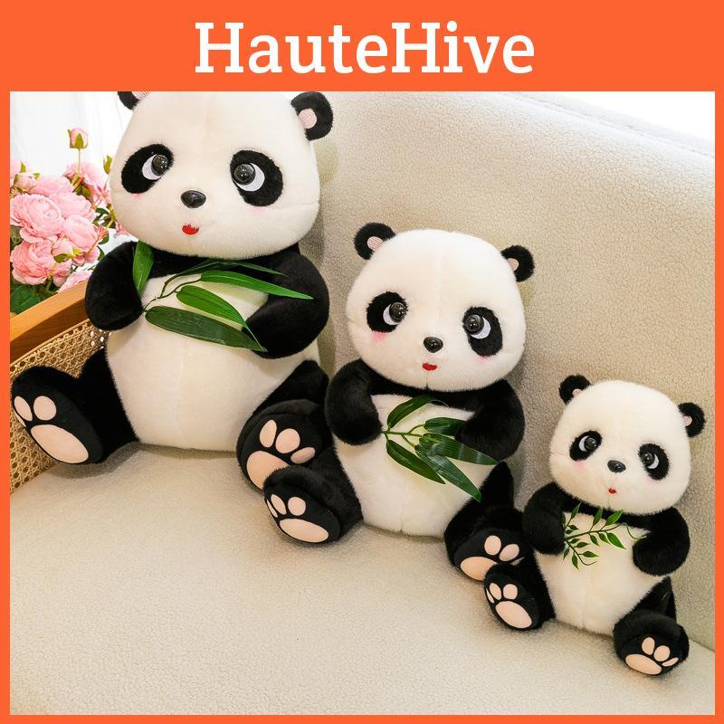 Adorable White Plush Panda Bear Toy Soft Pp Cotton Stuffed Animal For Kids Gifts