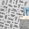 English Calligraphy Words Aesthetics Uniqueness Hollowed-out Pentagram Text Roman Alphabet Adhesive Nail Sticker Manicure Decals