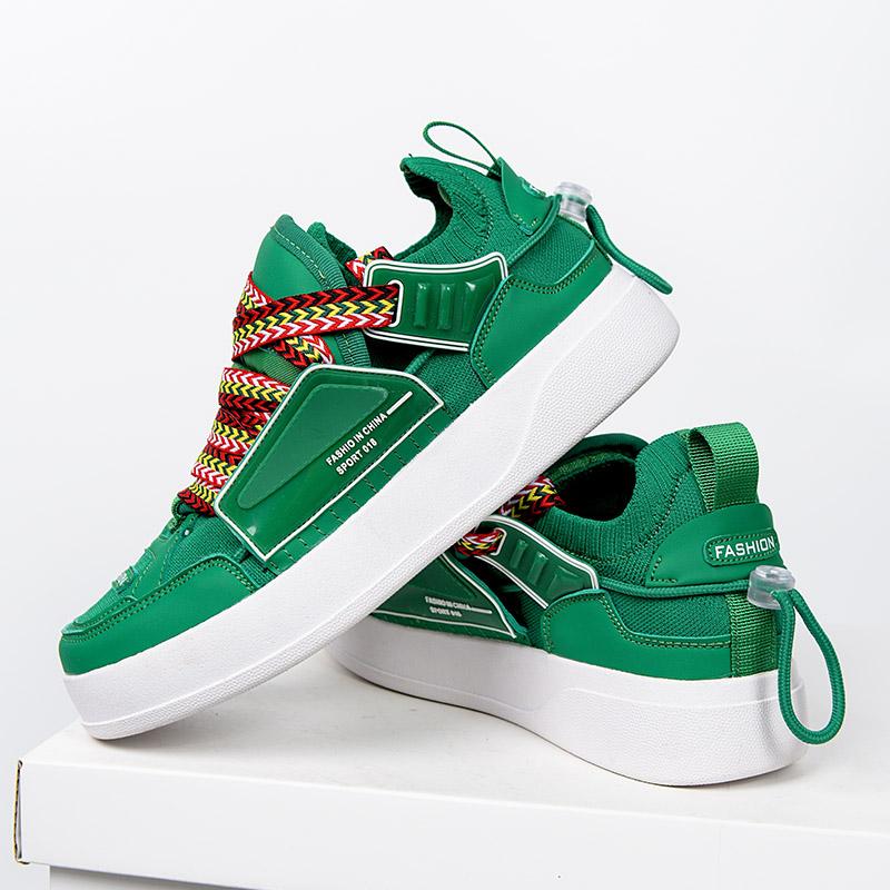 Массивные кроссовки размера плюс 45 для мужчин, модные повседневные туфли из микрофибры, кожи и сетки, дышащие, на увеличенной платформе