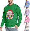 Christmas Print Loose Fit Round Neck Sweatshirt For Men