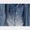 Levis Куртка джинсовая однотонная с капюшоном и молнией Мужские куртки 0017J-0000