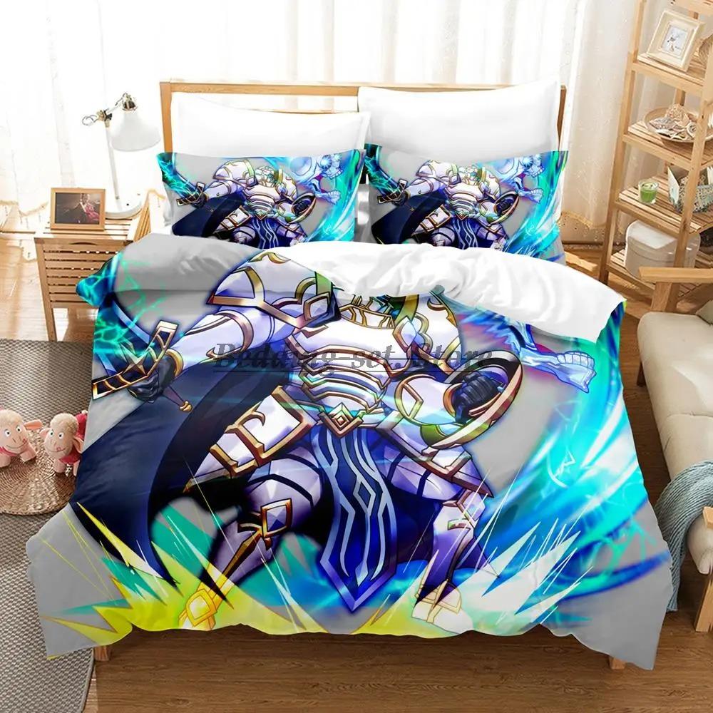 Комплект постельного белья Skeleton Knight Single Twin Full Queen King Size Комплект постельного белья Aldult Kid Bedroom Duvetcover Sets Anime Bed Sheet Set