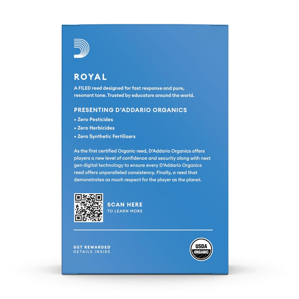 Трости для саксофона-альта WoodWinds ROYAL RJB1020 D'Addario D'Addario [Твердость 2.0] Упаковка 10 шт.
