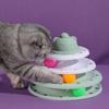 Игрушки для котят с башней, 4 уровня, поворотные игрушки для кошек, мяч для кошачьего неваляшки, интерактивная игра для обучения интеллектуальных способностей, товары для кошек