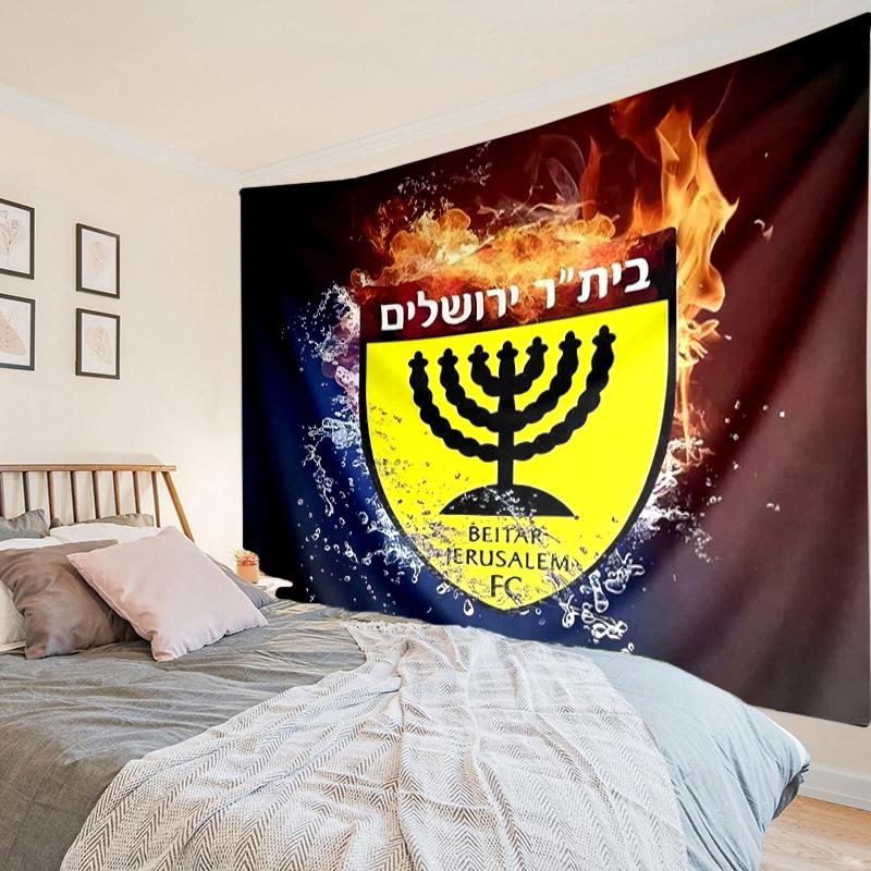 1PC Beitar Jerusalem Emblem Tapestry Hanging for Bedroom,Livingroom, Playroom,Decor Art Room Wall Tapestry Holiday and Birthday Gifts