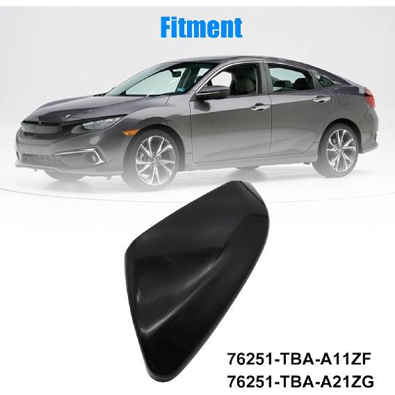Priprilod Left Driver Side Mirror Cap Cover Glossy Black Compatible With Honda Civic 2016-#76251-TBA-A21ZG