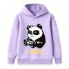 Kids Unisex Casual Hoodie, Cute Gaming Panda Cyber Print Soft Pullover Sweatshirt for Boys Girls Daily Wear