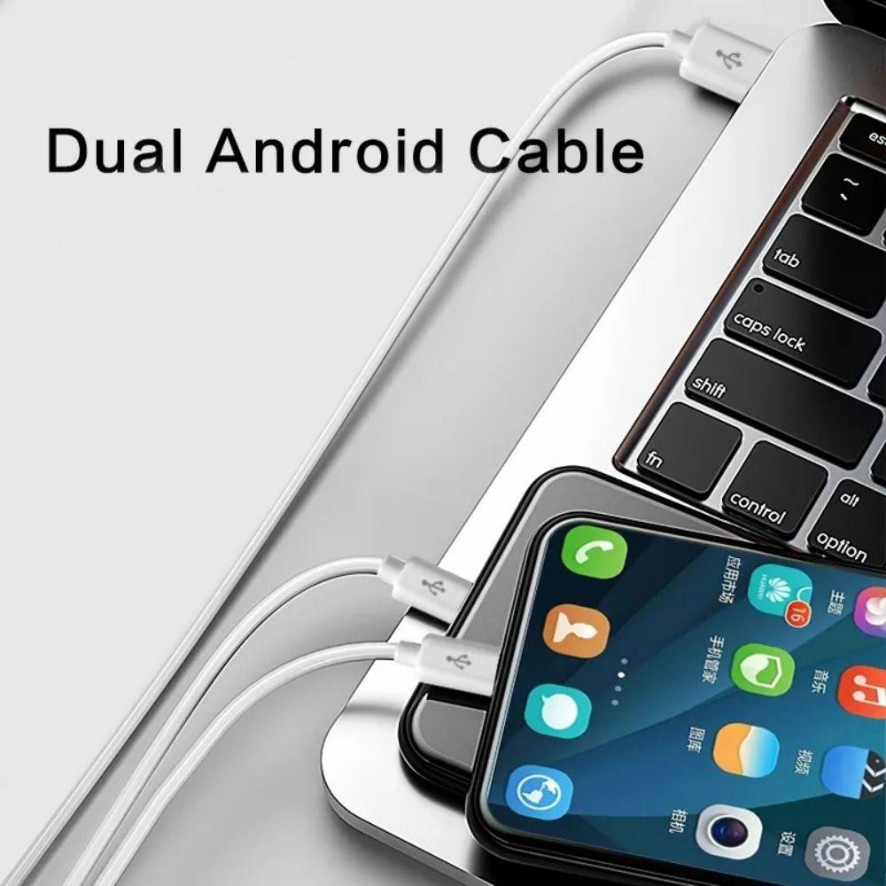 Micro USB на USB 2 порта Micro USB кабель Y-разветвитель 2 в 1 шнур кабели провод Android телефон