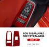 Real Carbon Fiber Car Door Window Switch Button Panel Trim Sticker For Subaru BRZ Toyota GR86    LHD RHD Accessories