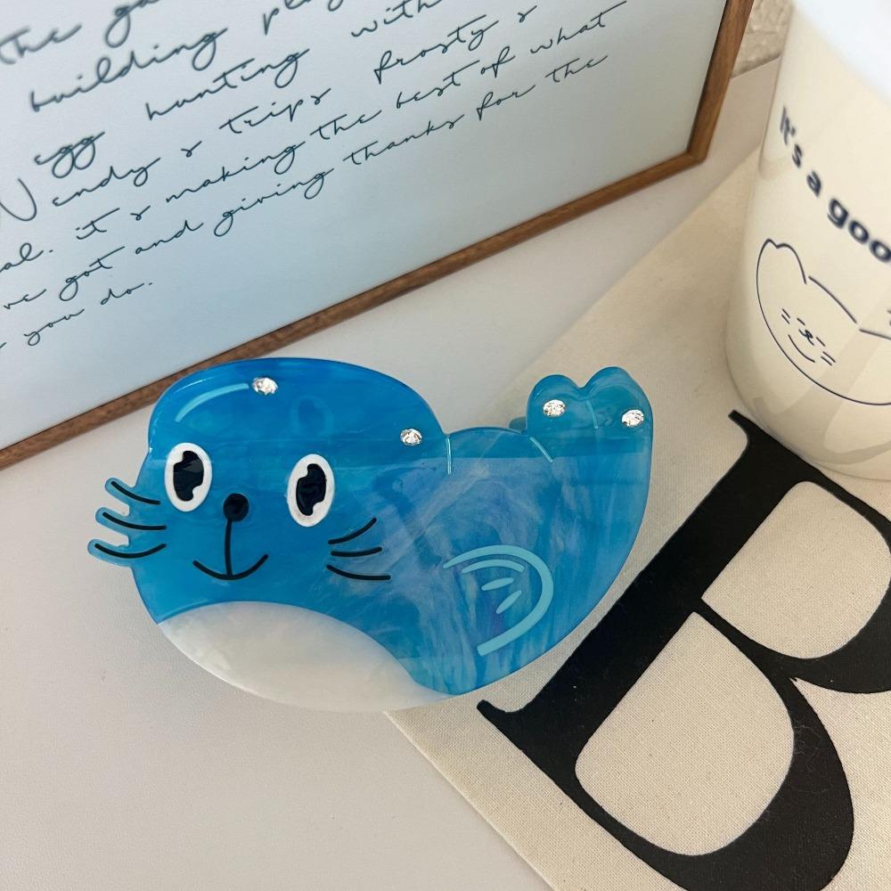 Acetic Acid Sea Lion Hair Claw Creative Geometry Shark Clip Ocean Animal Hair Clip Vacation