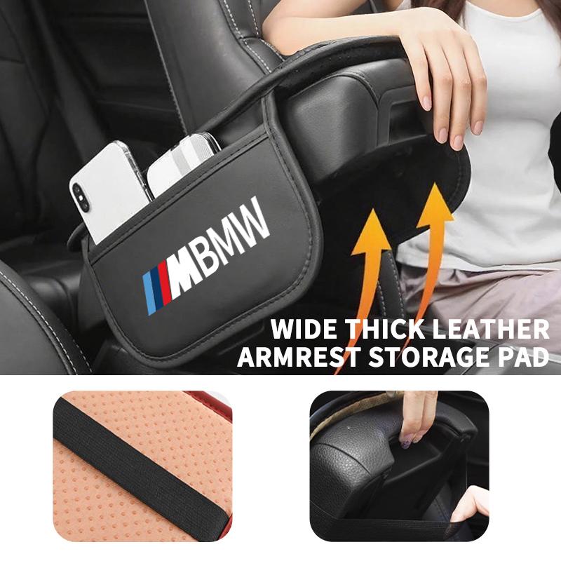 Leather Car Seat Center Console Armrest Mat Storage Bag For BMW M 1 3 4 5 6 7 Series X1 X3 X4 X5 G20 G38 F48 E36 E39 CGLWZ1