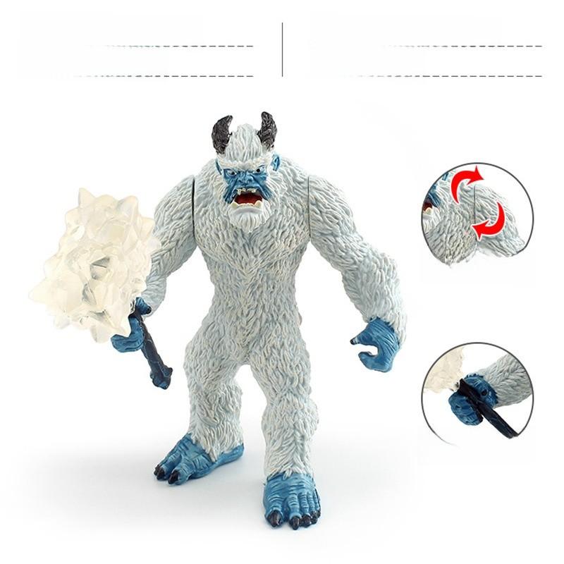 Mythical Creature Pvc Model Large Gorilla Beast With Lava And Ice Crystal Features For Collectors