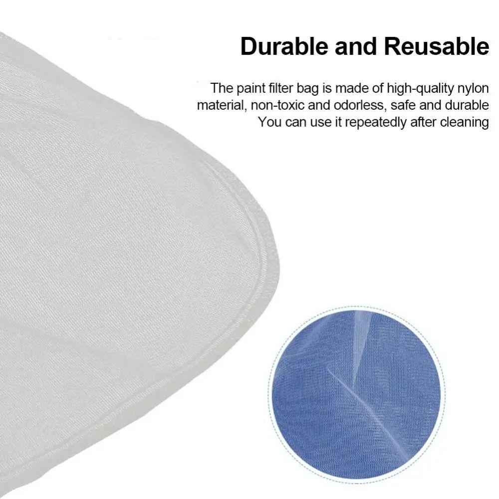 5Pcs Elastic Paint Strainer Bags 1/2/5 Gallon Paint Screen Net Liquid Filter Bags Home Decoration