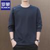 Romon Men's Autumn Round Neck Long Sleeve Pullover T-Shirt
