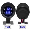 Digital Blue LED 2-In-1 Water Temperature& Voltage Meter Gauge Set- For 12V/24V Vehicle Systems